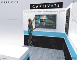 10x10 Perimeter booth design by Pro-X Exhibits